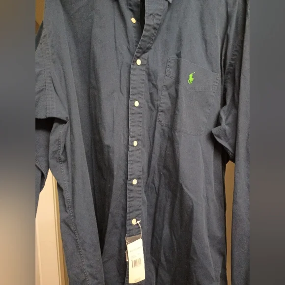 Ralph Lauren Navy Blue Men's Size XL Blake Shirt New - Picture 2 of 8